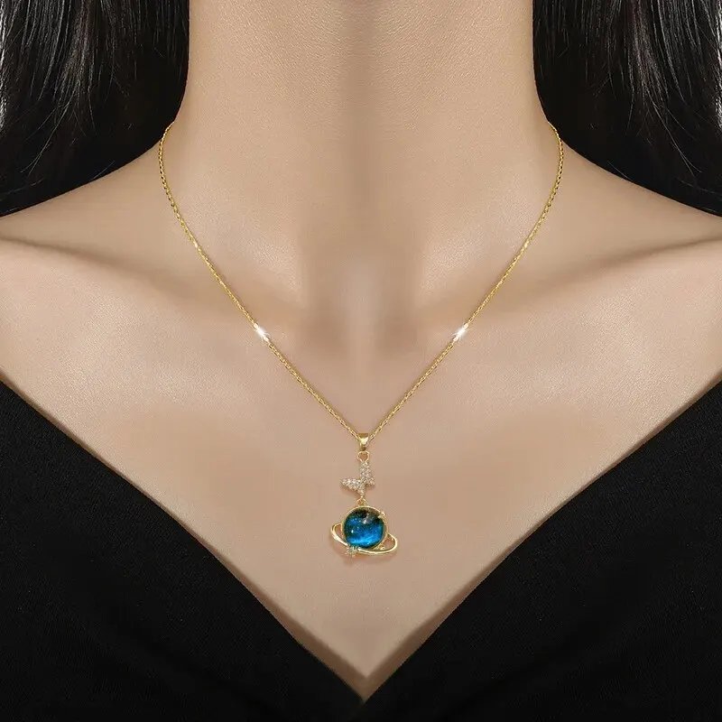 Collar de Luna y Planeta para Mujer - Imagen 5