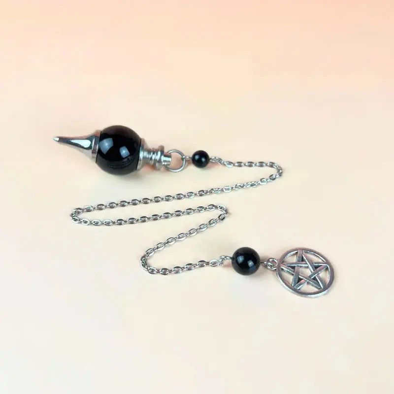 Péndulo de Obsidiana Negra Natural: Adivinación y Radiestesia - Imagen 4