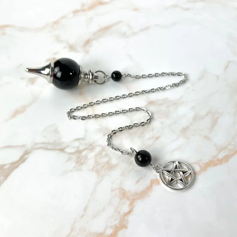 Péndulo de Obsidiana Negra Natural: Adivinación y Radiestesia - Imagen 3